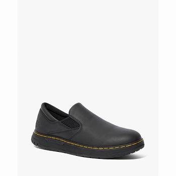 Dr Martens Férfi Brockley Slip Resistant Bőr Munkavédelmi Cipő Fekete